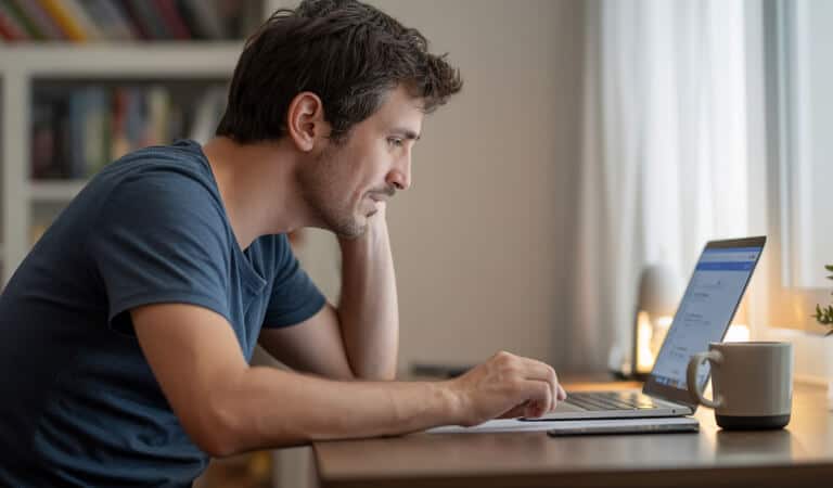 Test TDAH Adultos: ¿Cómo saber si lo tienes y qué hacer después? 1 Persona realizando un Test TDAH para Adultos online para saber si tiene TDAH